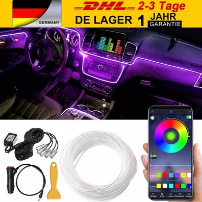 Auto PKW LED Ambientebeleuchtung Innenraumbeleuchtung Lichtleiste App Control 6M
