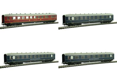 Lenz 4126080 Wagenset Schürzenwagen F-Zug DB IIIa 4-t Spur 0