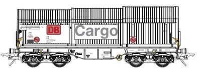 Lenz 42260-09 Teleskophaubenwagen Shimmns 708 DB Cargo Spur 0