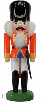Nussknacker Wachsoldat mit Säbel rot BxHxT 10x30x8,5cm NEU Weihnachten Seiffen Nu
