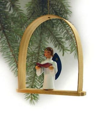 Baumbehang Engel mit Buch im Bogen Höhe=13cm NEU Christbaumschmuck Weihnachten