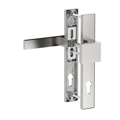 Türdrücker-Langschildgarnitur aus Aluminium - 92mm Schmalrahmengarnitur Türgriff