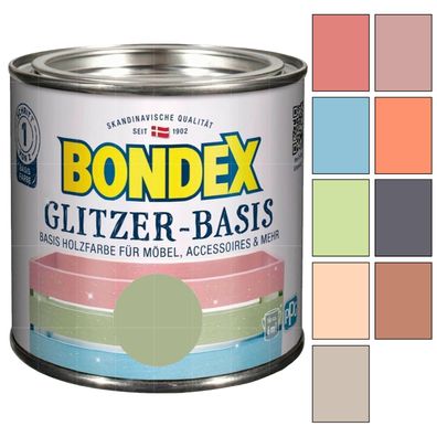 BONDEX Glitzer BASIS 0.5 LTR Wasserverdünnbar Basisfarbe auf Acrylatbasis
