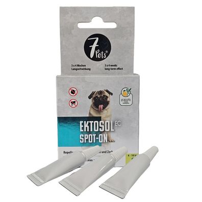 7 Pets® Ektosol EC Spot On Hund S- Zuverlässiger Schutz vor Zecken und Flöhen