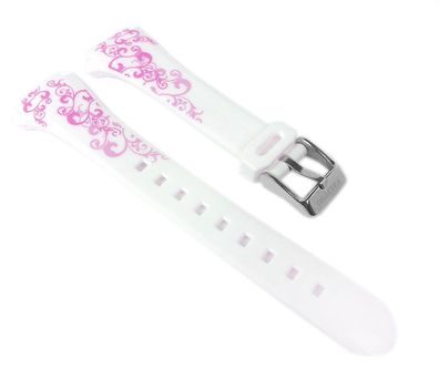 Calypso Uhrenarmband | Kunststoff glatt für Modell K5621/3 weiß/pink