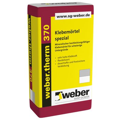 AKTION - weber. therm 370 Klebemörtel spezial 30kg MHD: 06/25