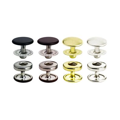 10 S-Feder Druckknöpfe - Für Leder, Taschen, Etuis, Geldbörsen uvm