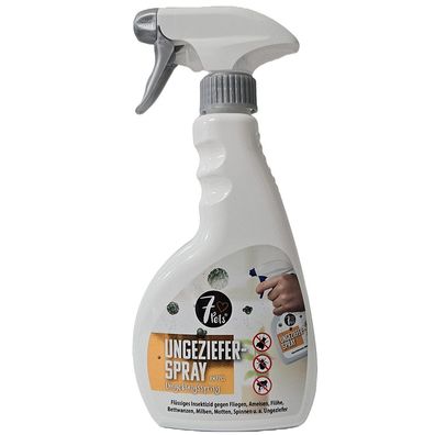 7 Pets® Ungeziefer Spray 500ml- Effektiver Schutz gegen Insekten im Innen- & Außenber