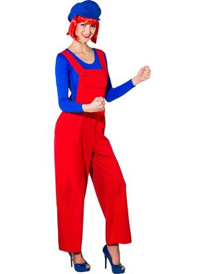 Damen Latzhose rot