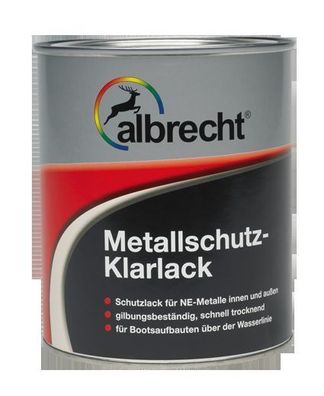 Albrecht Metallschutz-Klarlack 375ml o 750ml Rostschutz Glänzend Farblos Lack