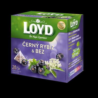 Loyd Schwarze Johannisbeere und Holunderblüte 20 Teebeutel