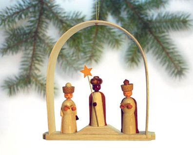 Baumbehang Sternsänger im Bogen natur Höhe=13cm NEU Christbaumschmuck Weih