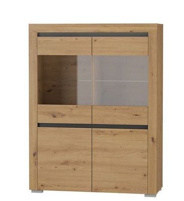 Vitrine 106 cm Arizona RRW-1 Wohnzimmer Schrank Vitrinenschrank