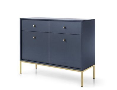 Kommode MONO MKSZ104 marineblau/goldenes Gestell