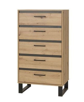 Kommode NEWADA NW11 Schubladenkommode 70x125x41 cm mit 5 Schubladen