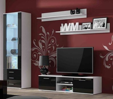 Wohnwand SOHO 7 - Modernes Design mit LED Beleuchtung