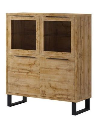 Vitrine Halle 42 Highboard, Standvitrine Vitrinenschrank