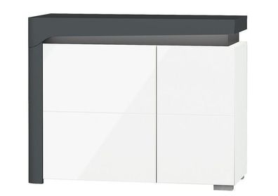 Kommode 102 cm THEA White WHK-2 Schrank 2 türiger Wohnzimmerschrank