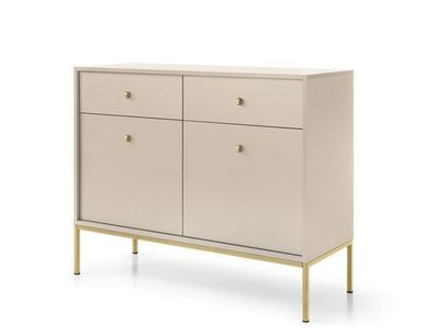 Kommode MONO MKSZ104 beige/oldenes Gestell