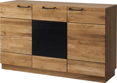 Kommode Mosaic 45 Sideboard 3 türiger Massivholz Eiche Naturfurnier Eiche