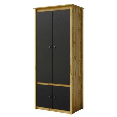 Kleiderschrank LUNA LN1 Schrank Kleiderstange Drehtürenschrank