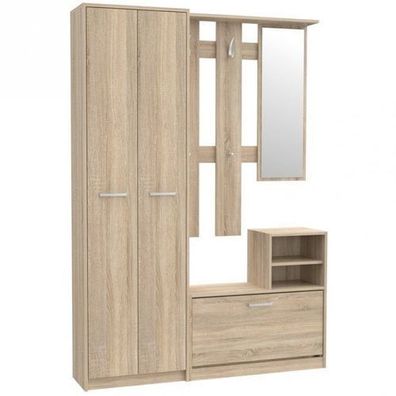 Garderobe NIKO NIKD01 Flurgarderobe Flur Dielengarderobe (Sonoma Eiche)