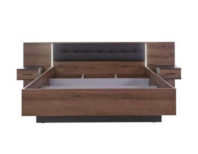 Bettgestelle Bellevue BLQL181B Bett Bettrahmen 180x200 cm mit Nachttische LED