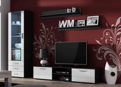 Wohnwand SOHO 1 - Modernes Hochglanz-Design