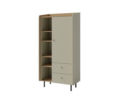 Regalschrank Alessio AE5 Regal Hochschrank Eukalyptus/Eiche Baltic dune