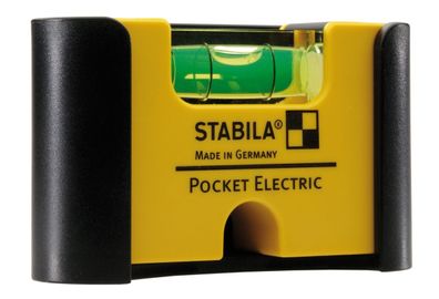 Stabila Wasserwaage 7 cm Pocket Electric mit Gürtel-Clip