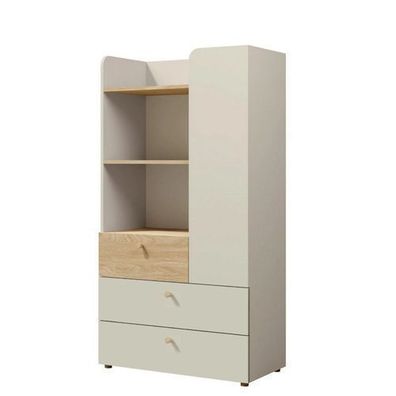 Regal YUKI Y6 Regalschrank Schrank graubeige/ geölte Eiche