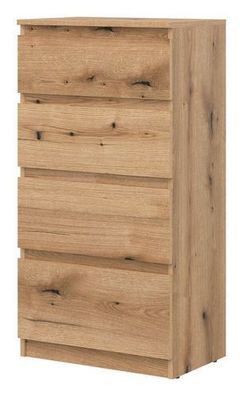 Kommode 54,5x105x35 cm REMI RM04 Schubladenkommode 4 Schubladen Evoke Eiche