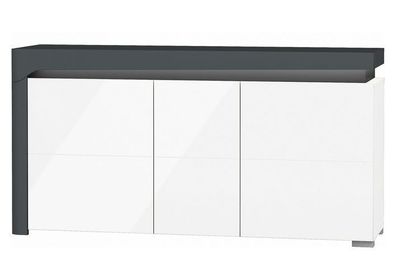 Sideboard 159 cm THEA White WHK-1 Kommode 3 türiger Wohnzimmerschrank Schrank