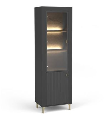 Vitrine MOSSA MO3 Vitrinenschrank 60x194x40 cm schwarz