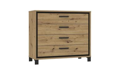 Kommode Trondheim TDHK211 Artisan Eiche Schubladenkommode Schlafzimmer 4 Schübkasten