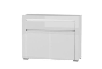 Kommode Alaska AAK-2 - Weiß Hochglanz, 106 cm