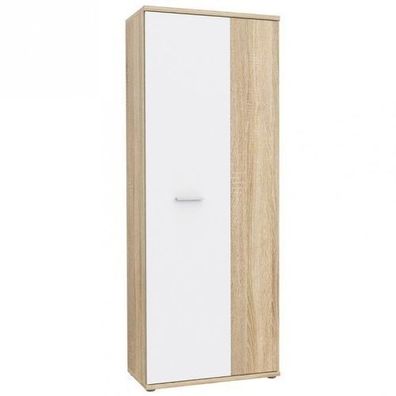 Schschrank NET106 Schrank 2 Türiger Dolenschrank Flurschrank Sonoma Eiche Weiß