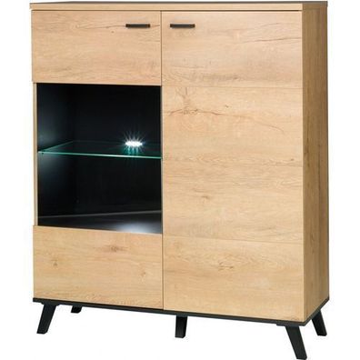 Vitrine John 04 Schrank Wohnzimmerschrank 2 Türiger Vitrinenschrank