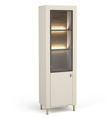 Vitrine MOSSA MO3 Vitrinenschrank 60x194x40 cm cashmere