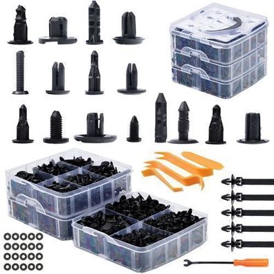 Rosfix Set Kfz-Befestigungsclips 650-tlg – Nylon | mit Box & Zubehör