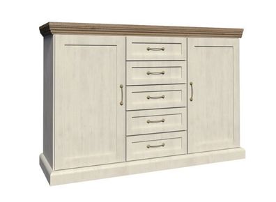 Kommode ROYAL K2D, Wohnzimmerschrank, Sideboard mit 2 Türen und 4 Schubladen