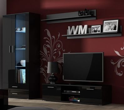 Moderne Wohnwand "Soho 11" mit LED Beleuchtung