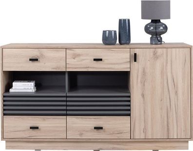 Kommode ALMO AL8 Sideboard 155x80x40 cm 1 Tür 4 Schubladen