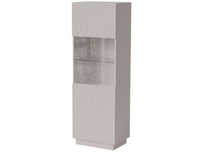 Vitrine Liverti - K Vitrinenschrank 59,5 x 178 x 42 cm Kaschmir MDF