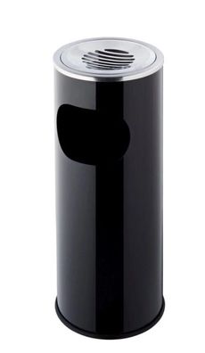 Standascher ´the shark´, Stahlblech, schwarz helit H2516095 Mülleimer