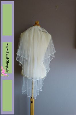Braut Schleier, weiß, S-90 Diamond, Bianco Evento, doppel