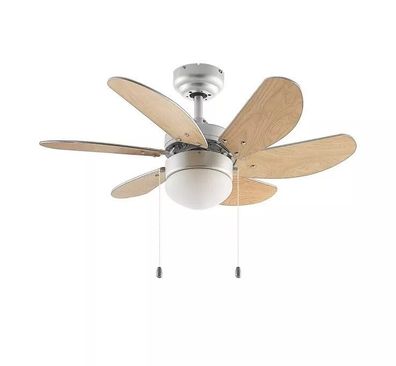 Lindby Deckenventilator mit Lampe ´Minja´ (Modern) in Alu aus Metall (1 flammig,
