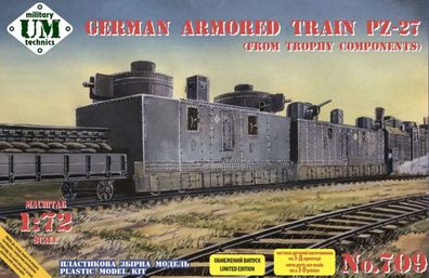 Unimodels 1:72 UMT709 German armored train PZ-27 (trophy components) - NEU