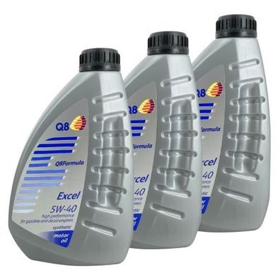 Q8 Formula Excel 5W-40 3x1 Liter