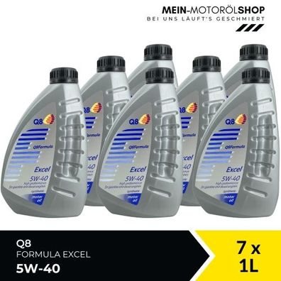 Q8 Formula Excel 5W-40 7x1 Liter
